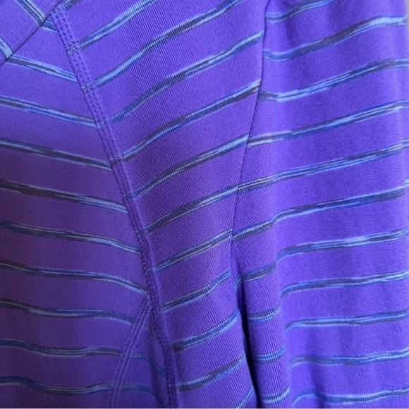 Athleta Size XS Purple Pop Striped Space Dye Long Sleeve Top Athleisure - Picture 7 of 9